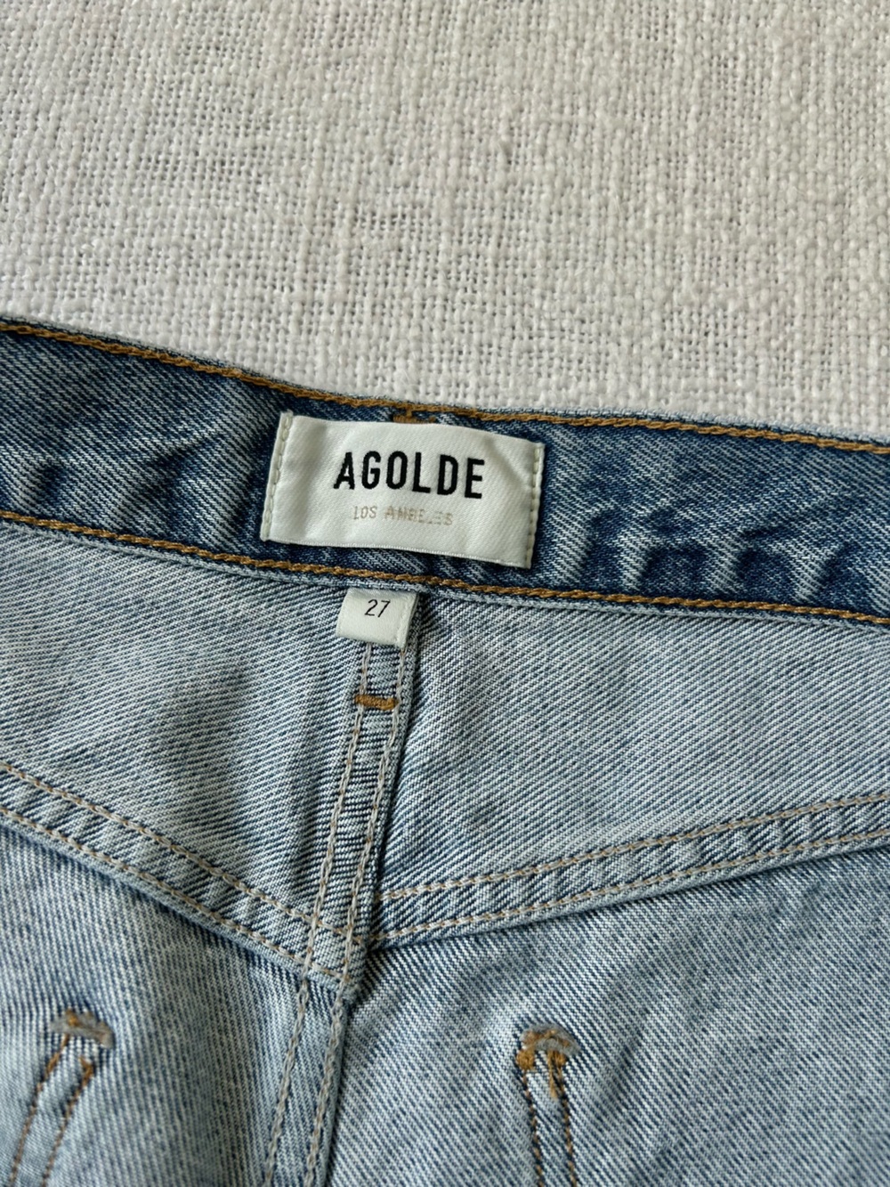 Agolde Mara High-Rise Barrel-Leg Light Wash Jeans Size 27 Curved Baggy Relaxed - Picture 7 of 16